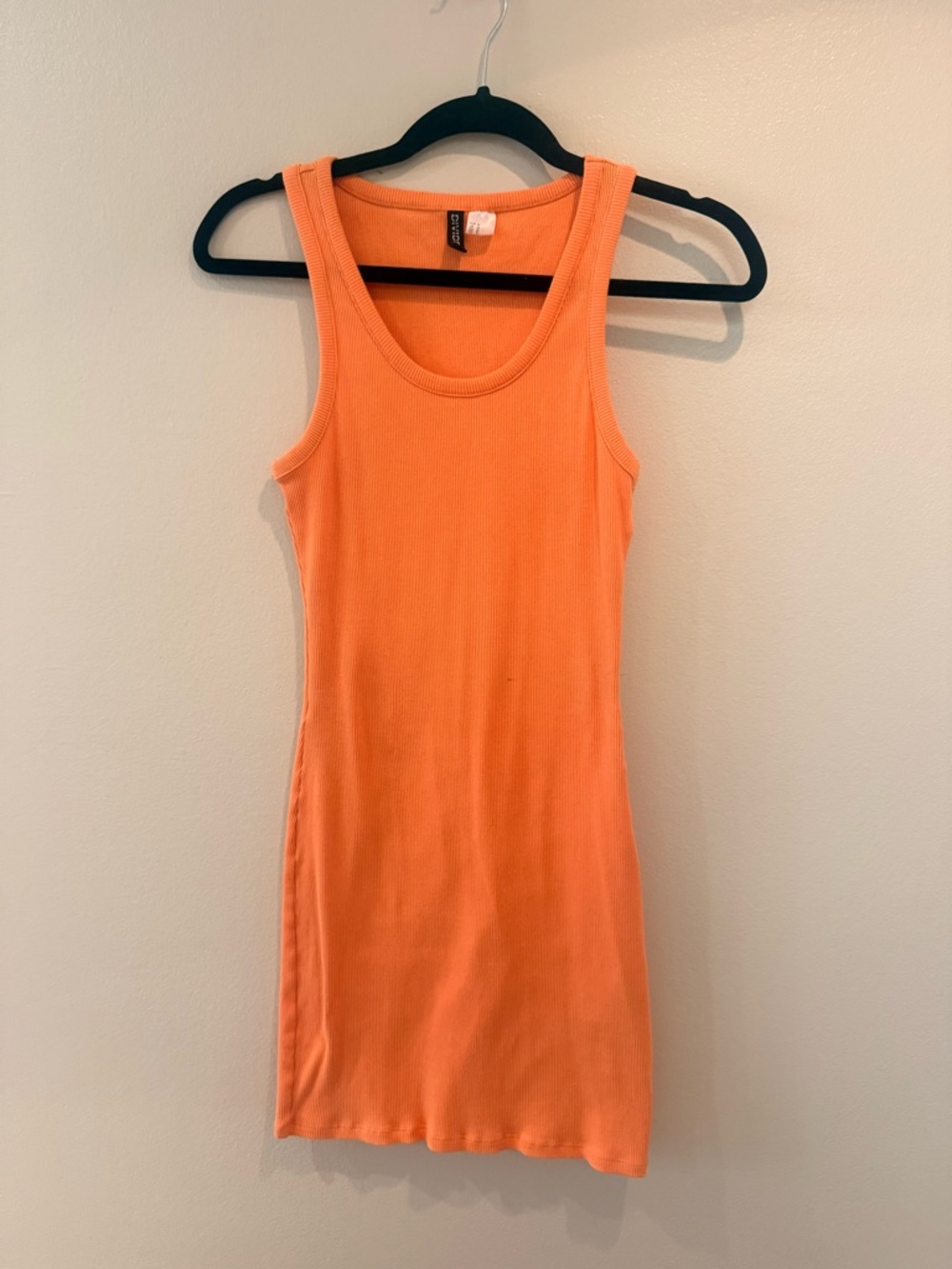 H&M Divided Bright Orange Ribbed Tank
